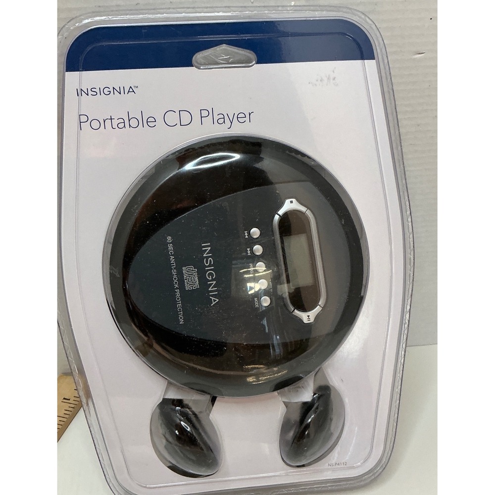 Insignia Portable CD Player Anti-Shock Protection Black NS-P4112 NWT